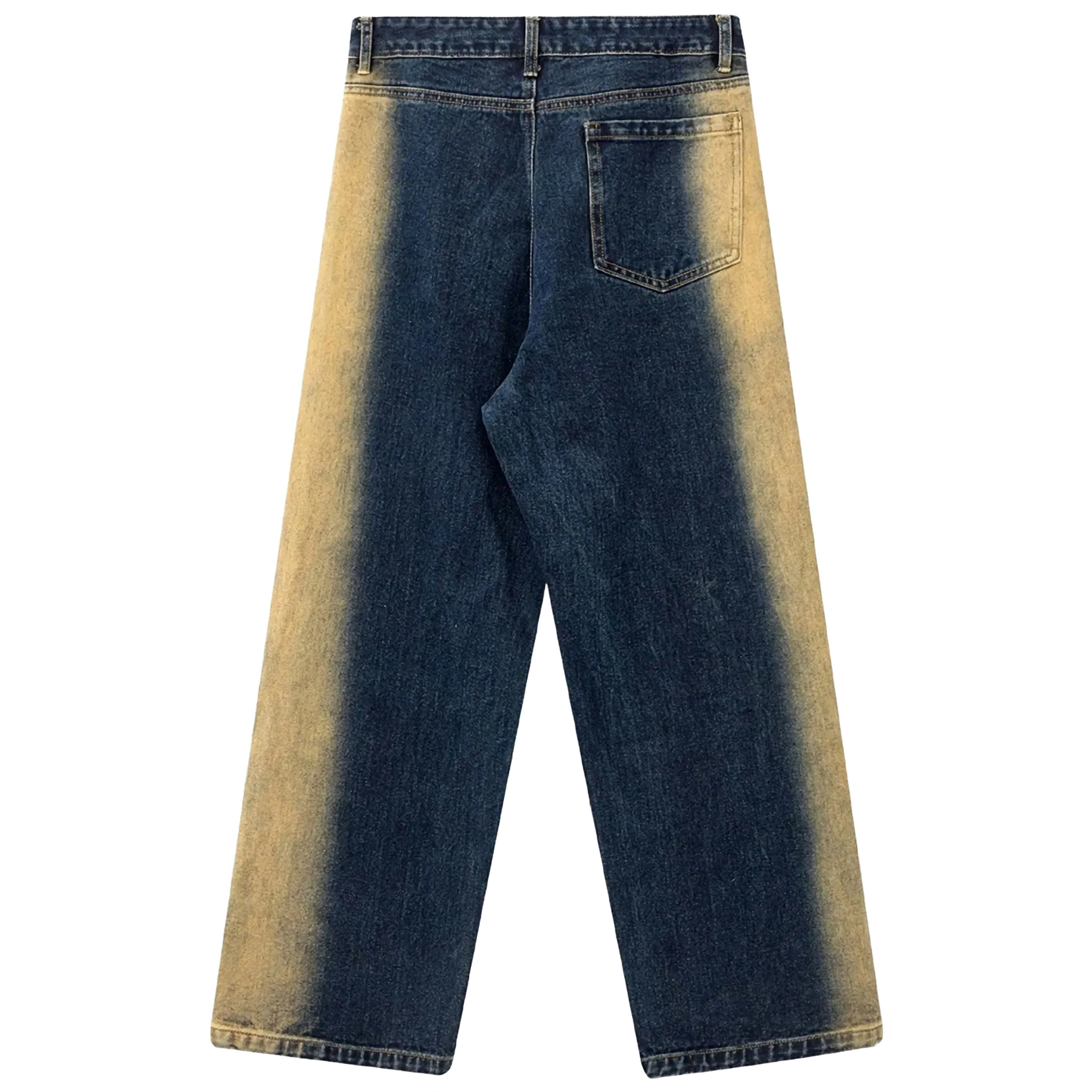 Architectural Acid Straight-Cut Denim Jeans