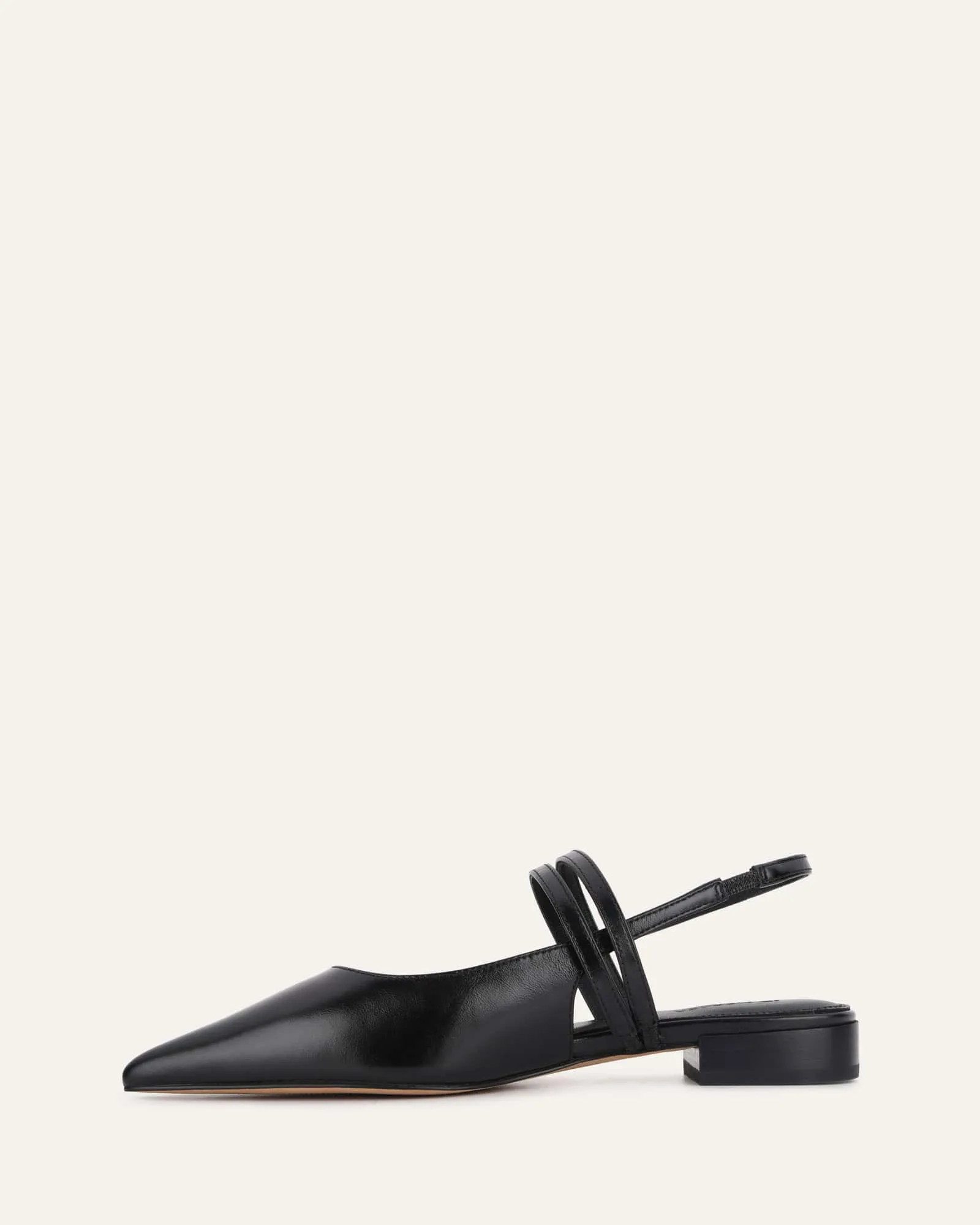 ASTRID DRESS FLATS BLACK LEATHER