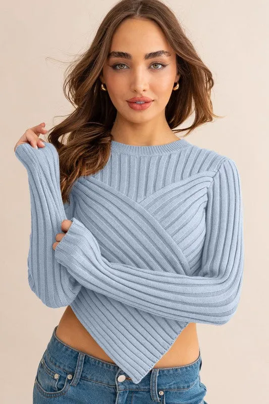 Asymmetrical Hem Sweater Top - ONLINE ONLY