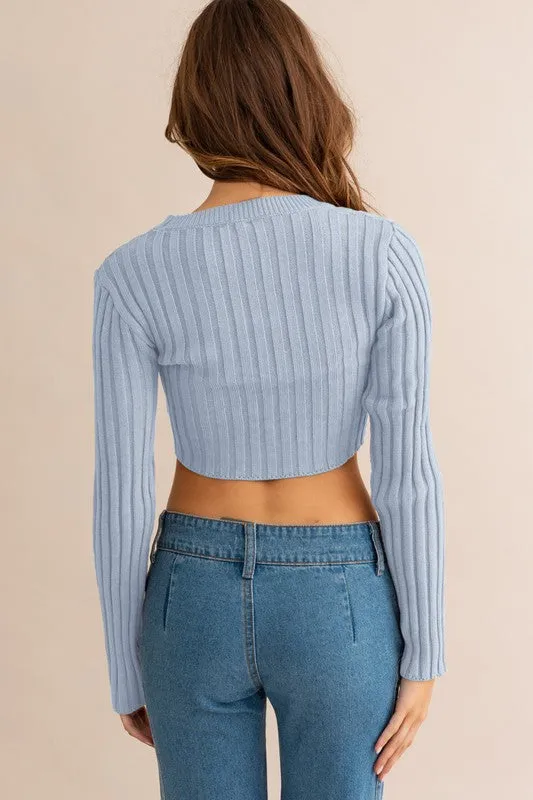 Asymmetrical Hem Sweater Top - ONLINE ONLY