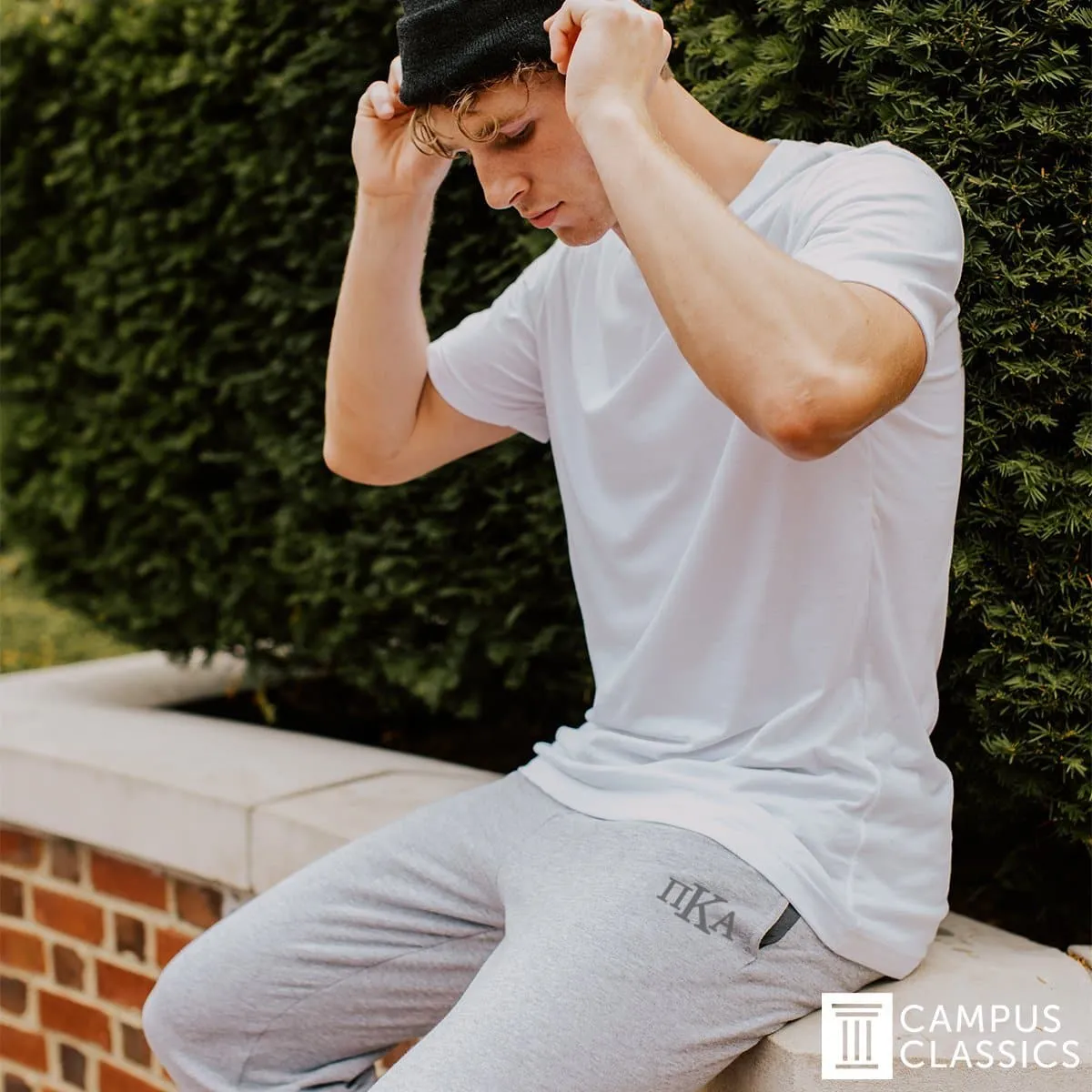 ATO Heather Grey Contrast Joggers