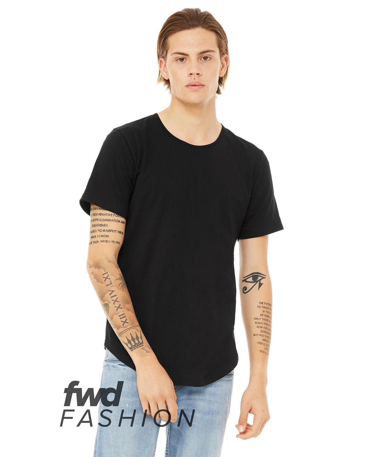 Bella   Canvas 3003C FWD Fashion Men's Curved Hem Short Sleeve T-Shirt