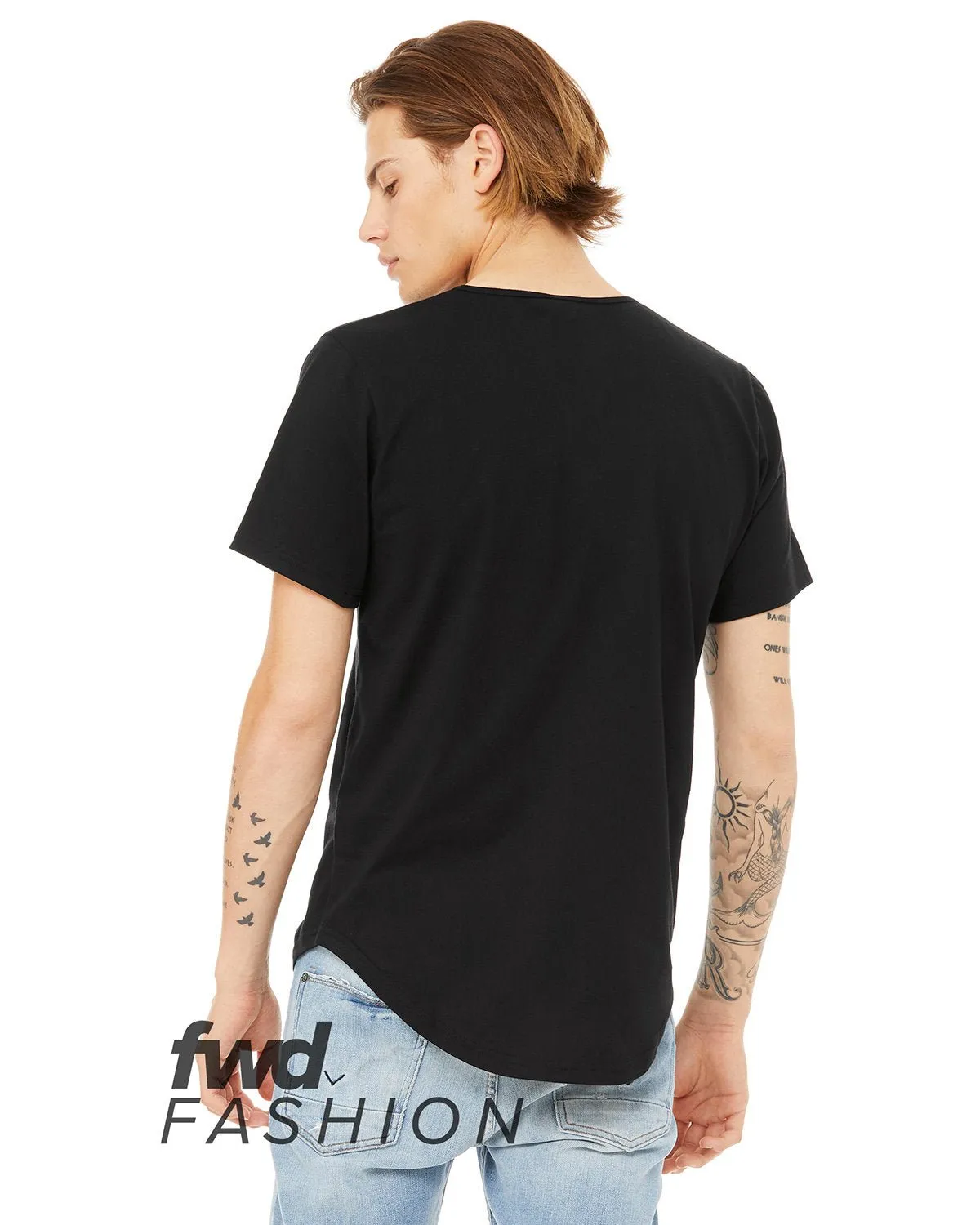 Bella   Canvas 3003C FWD Fashion Men's Curved Hem Short Sleeve T-Shirt