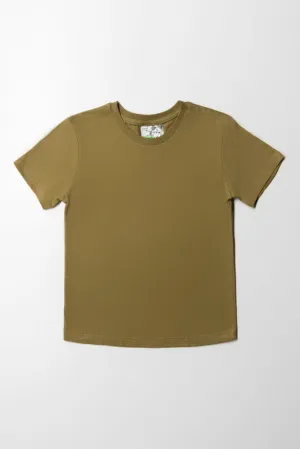 Boys Short Sleeve T-Shirt Dark Green