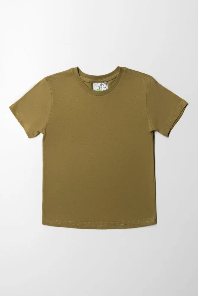 Boys Short Sleeve T-Shirt Dark Green