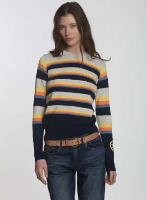 Brady Stripe Crew - Stone