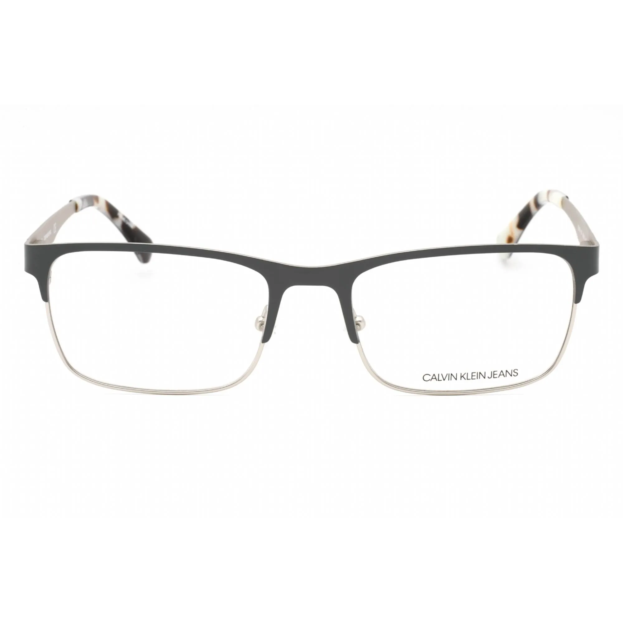 Calvin Klein Jeans Men's Eyeglasses - Charcoal Metal Rectangular Frame | CKJ178 047