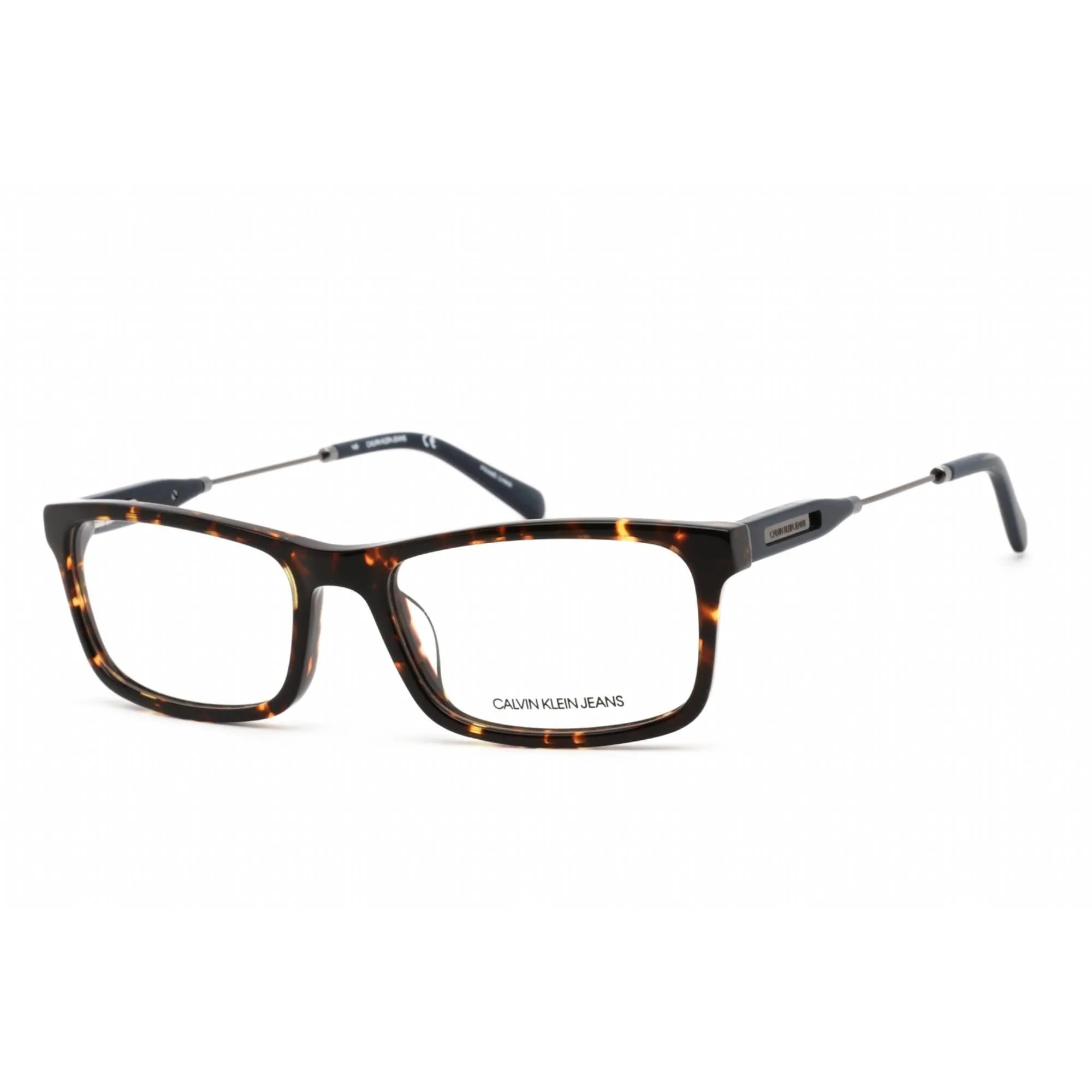 Calvin Klein Jeans Men's Eyeglasses - Dark Tortoise/Blue Rectangular | CKJ20809 235