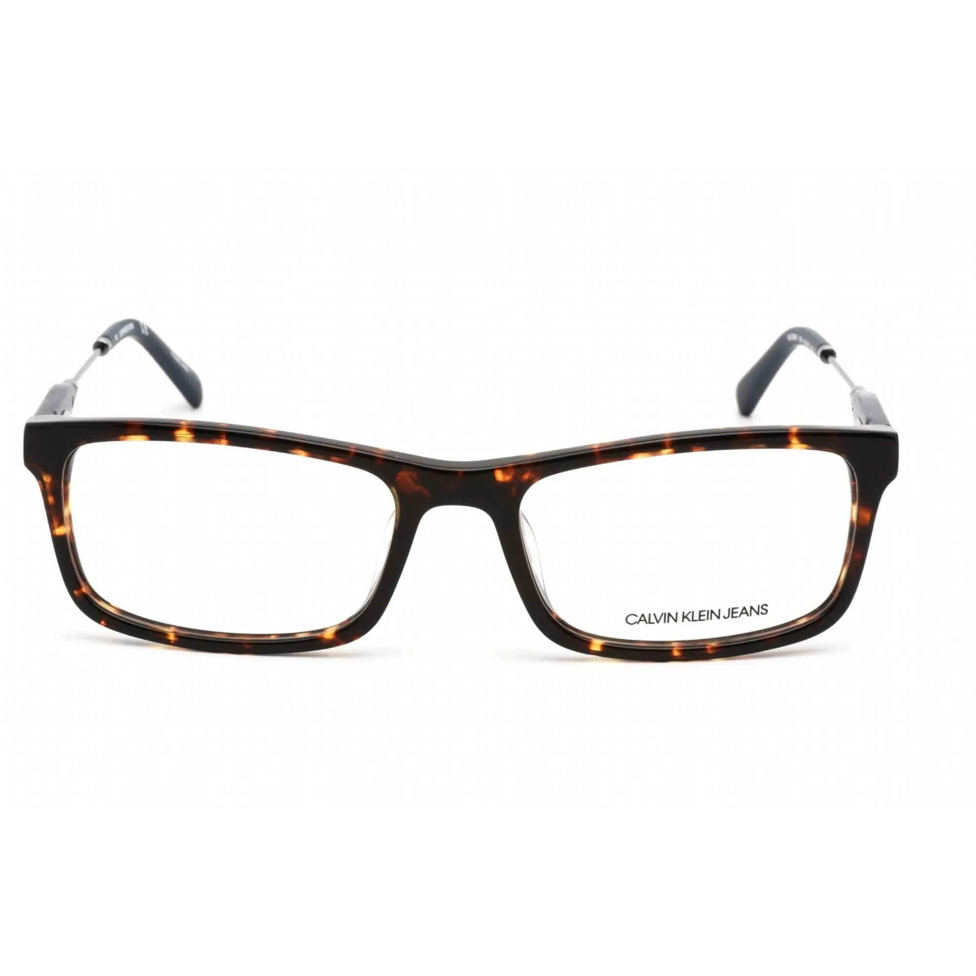 Calvin Klein Jeans Men's Eyeglasses - Dark Tortoise/Blue Rectangular | CKJ20809 235