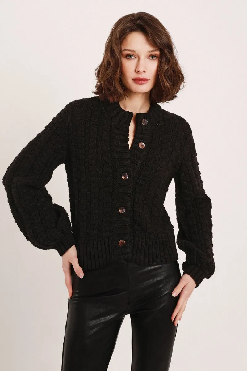 Celia Plaid Texture Cardigan