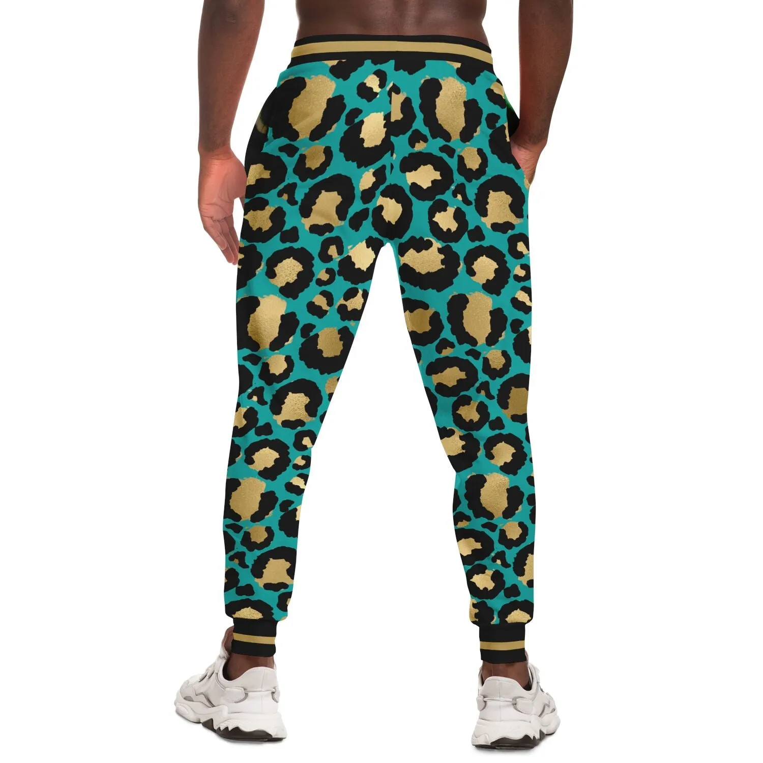 Cheetah in Green Eco-Poly Unisex Joggers