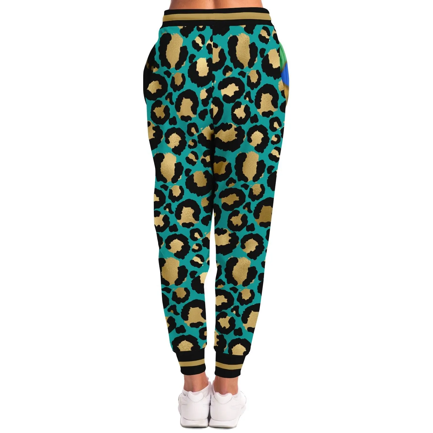 Cheetah in Green Eco-Poly Unisex Joggers