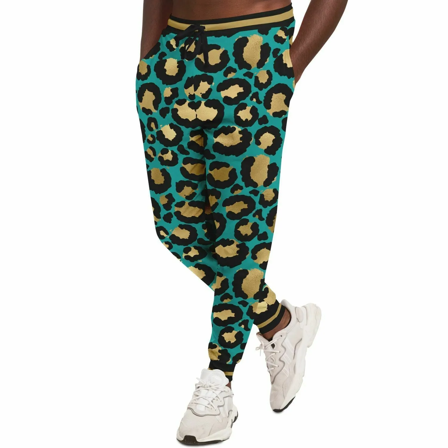 Cheetah in Green Eco-Poly Unisex Joggers