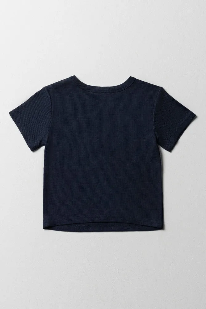 Colour Block T-Shirt Green And Navy