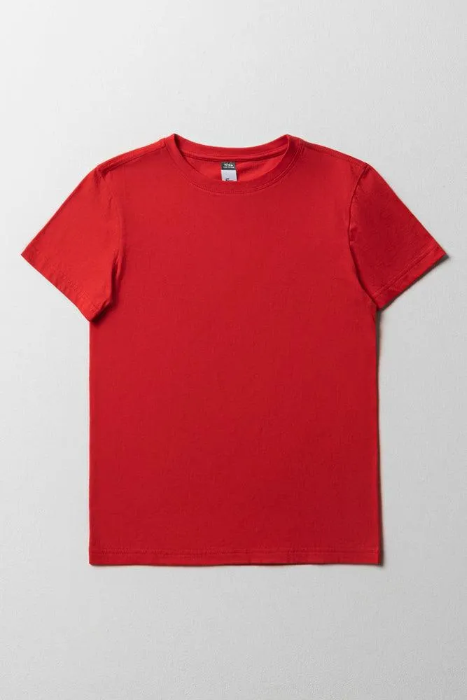 Crew Neck T-Shirt Red