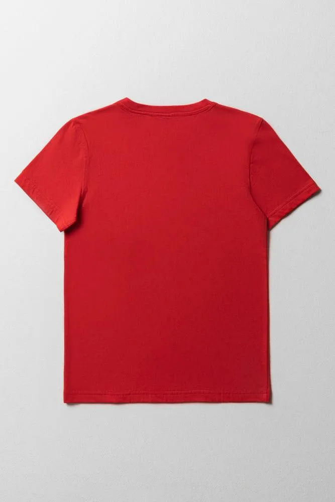 Crew Neck T-Shirt Red