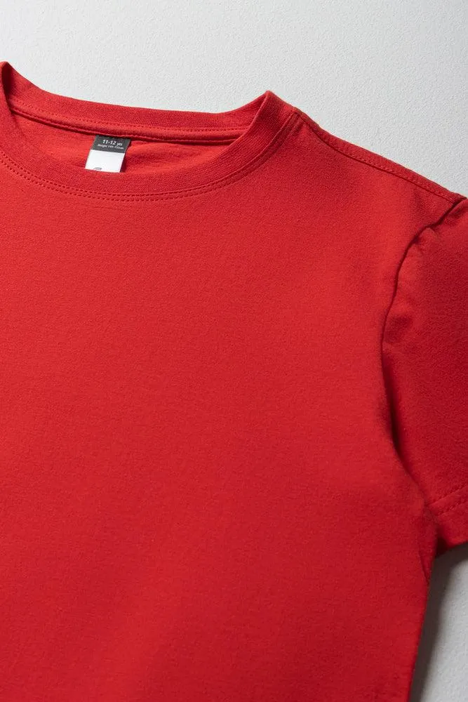 Crew Neck T-Shirt Red