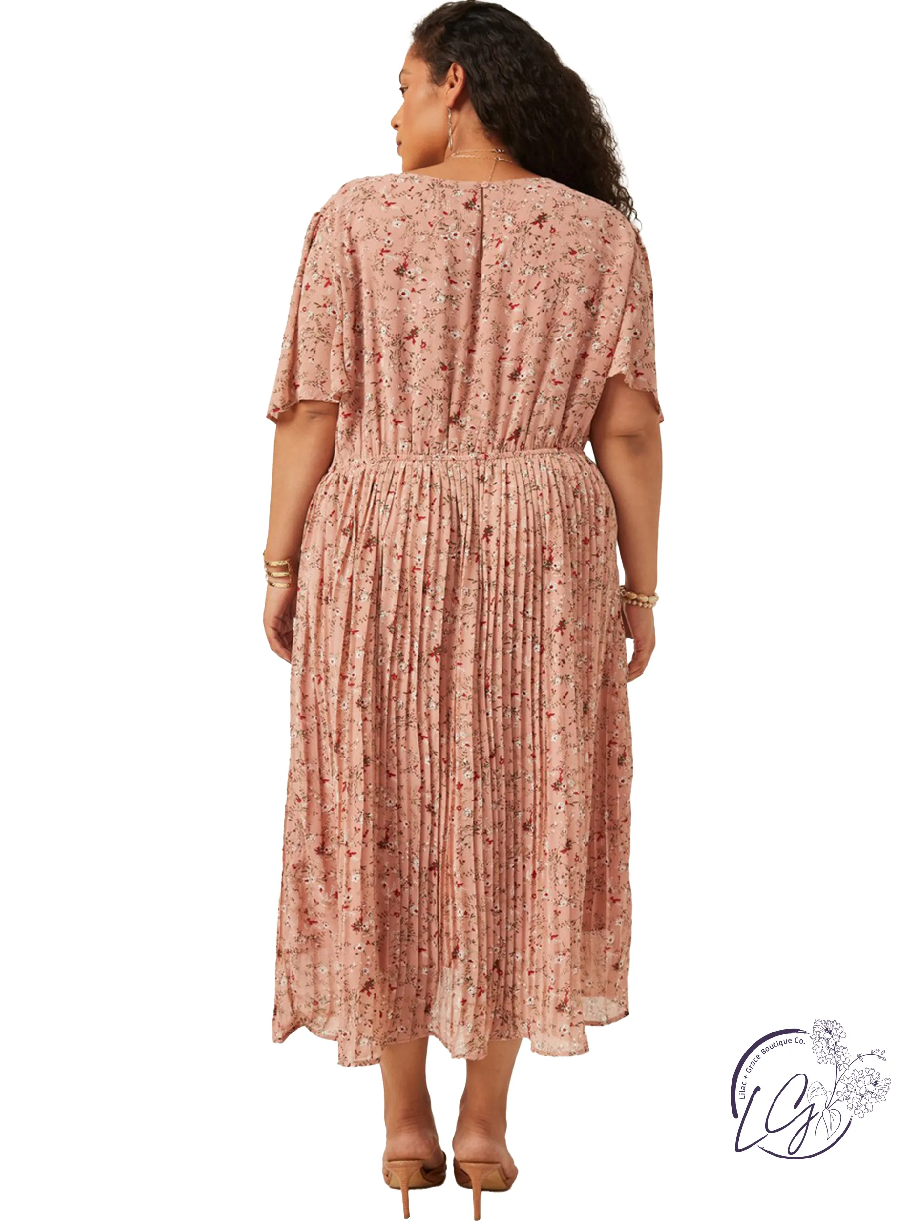 Curvy Scent Of Love Midi Dress