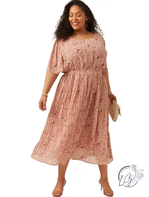 Curvy Scent Of Love Midi Dress