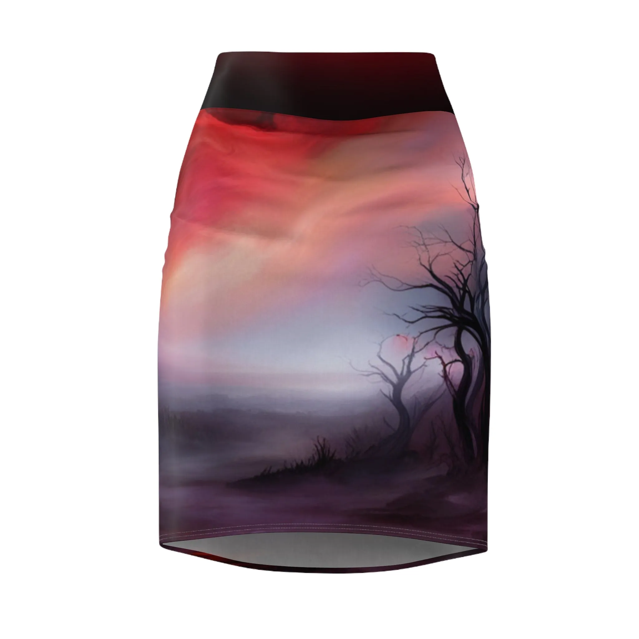 Deep Country Night Women's Pencil Skirt (AOP)