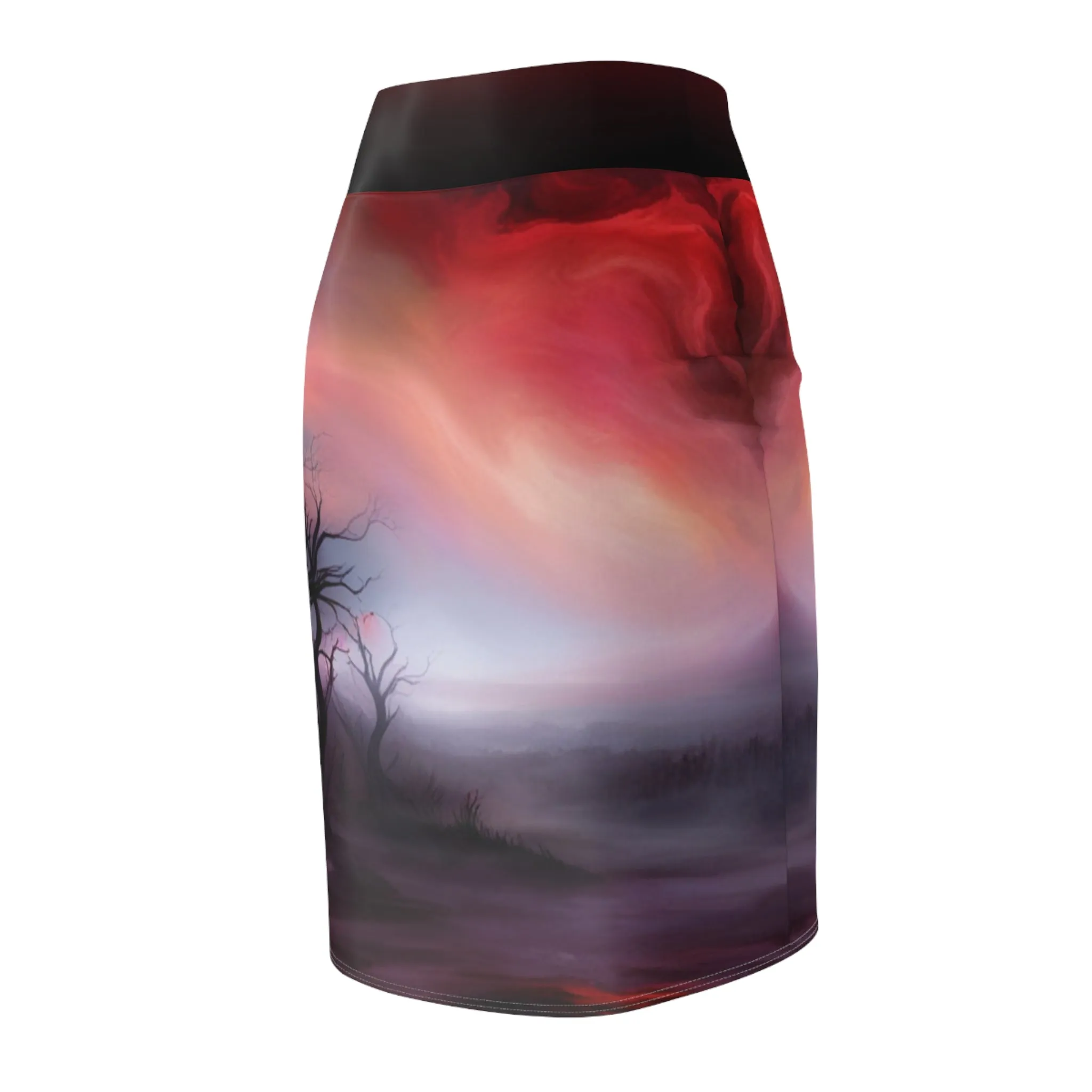 Deep Country Night Women's Pencil Skirt (AOP)