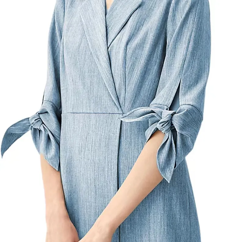 Denim-colored Linen Dress