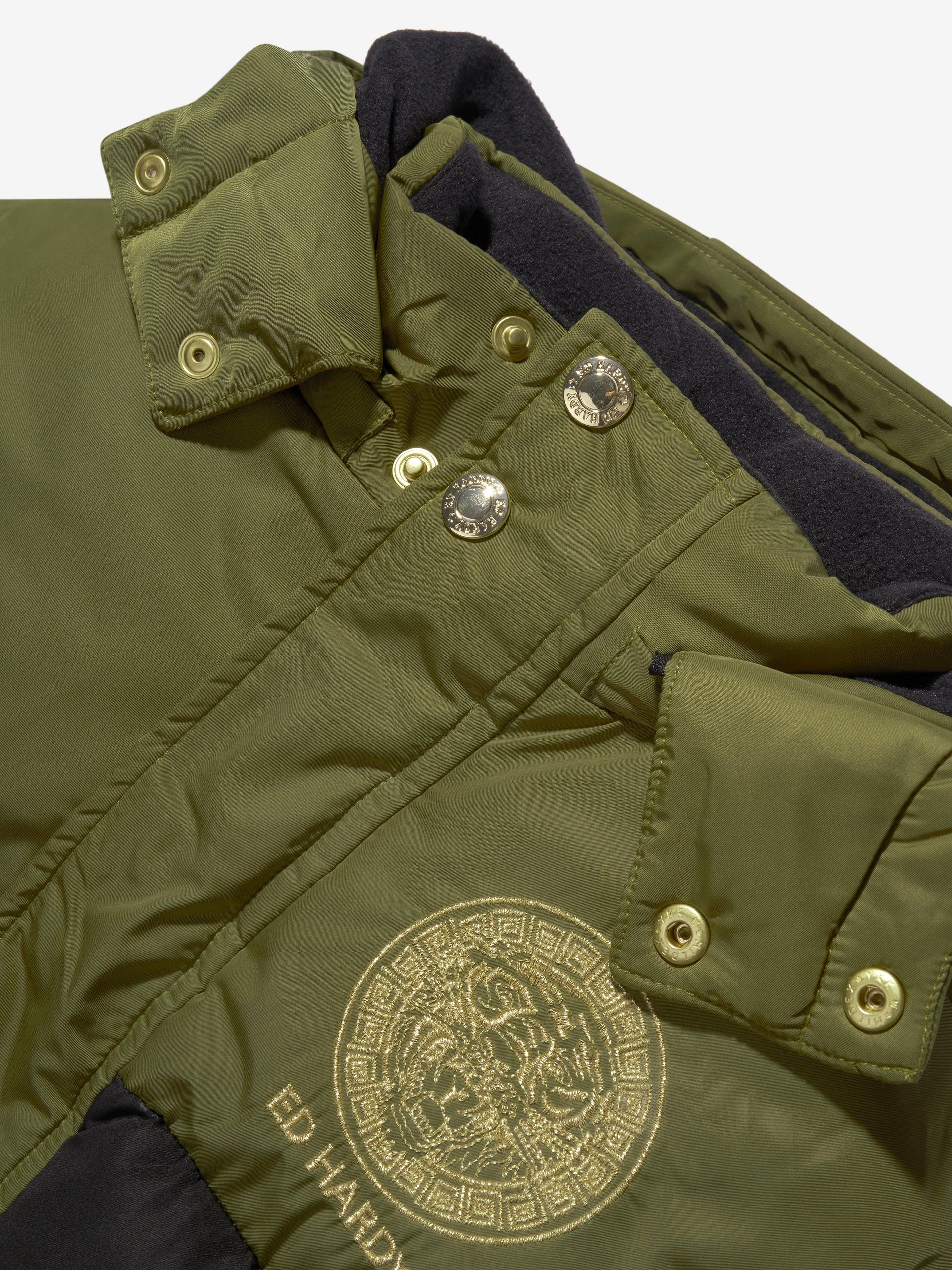 ED Hardy Boys Puffer Jacket in Green