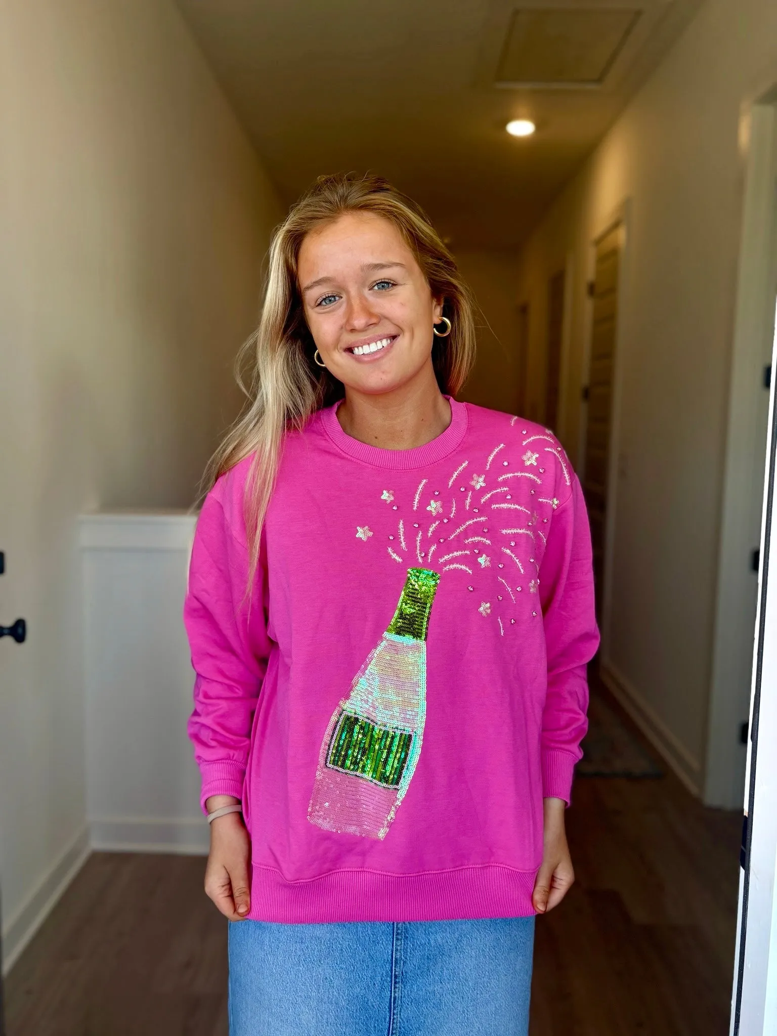 FINAL SALE - Sarah Champagne Sweatshirt