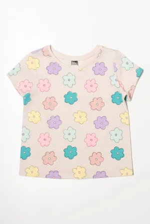 Floral Printed T-Shirt Neutral Multi