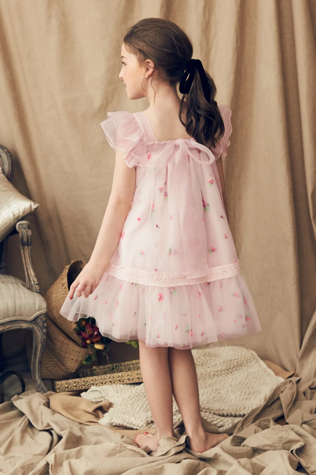 Girls Dress Nellystella Fiona - Spring Floral Tulle