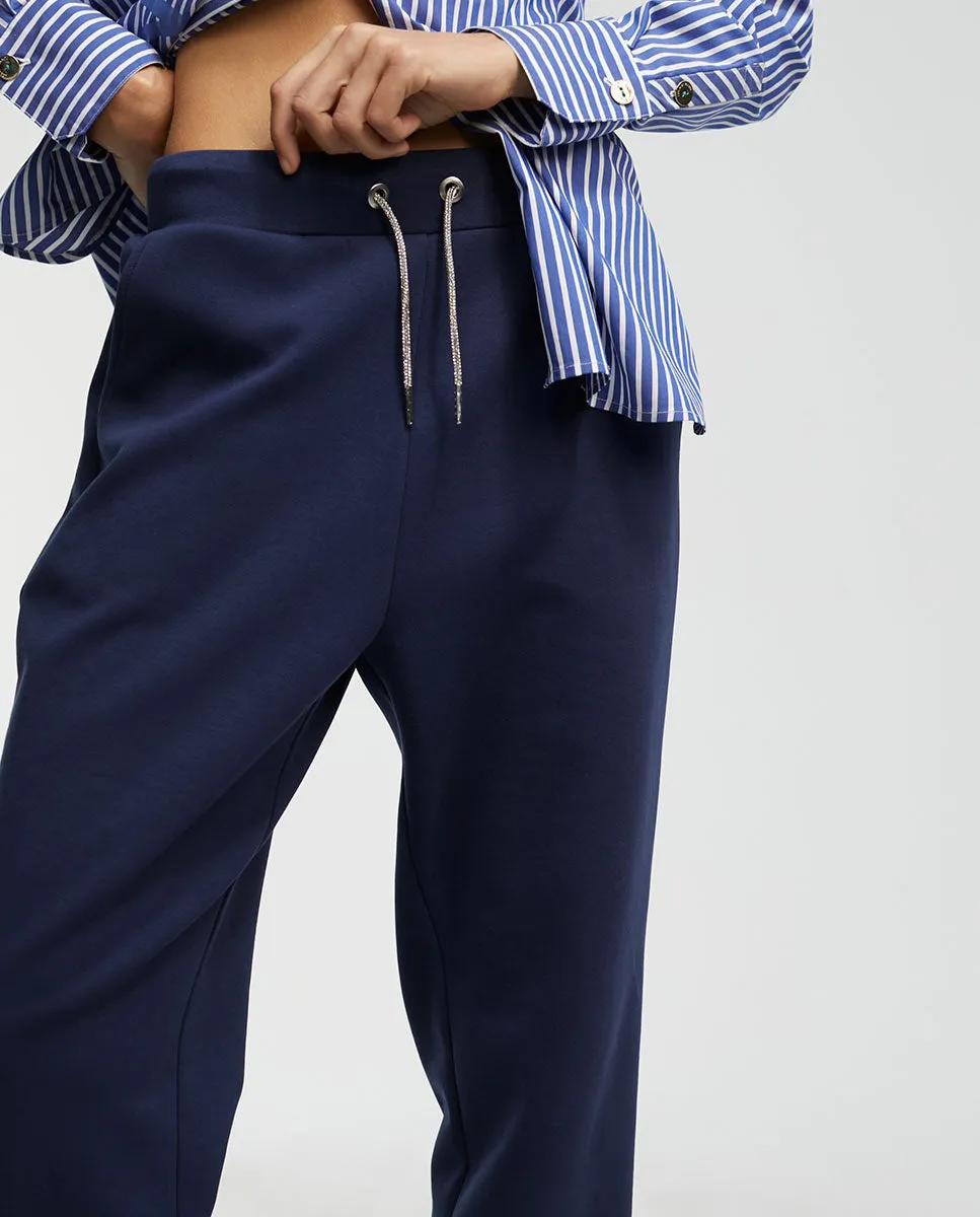 Jogging trousers with pull tab detail