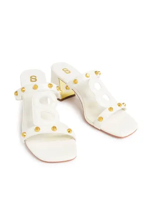 Kefi Studs Heels - White