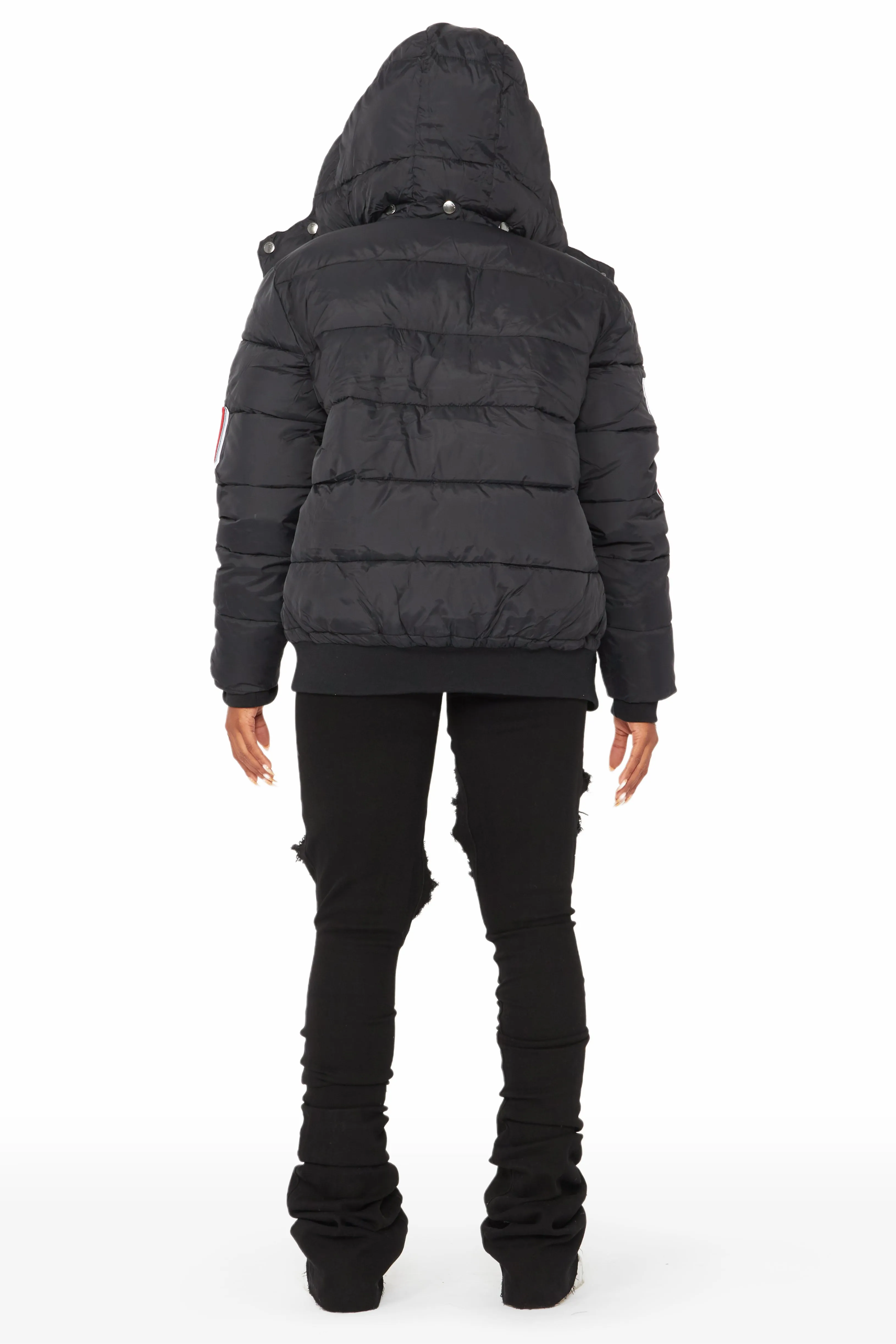 Latoya Black Oversized Puffer Jacket