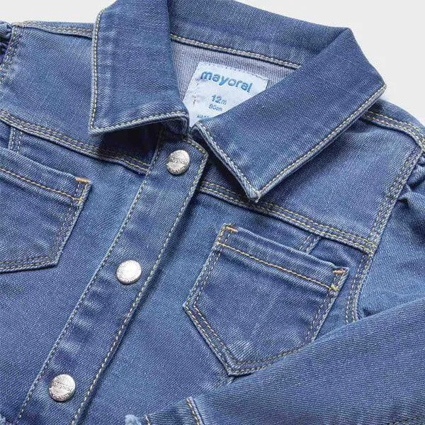 LIGHT BLUE DENIM JACKET FOR BABY GIRL.