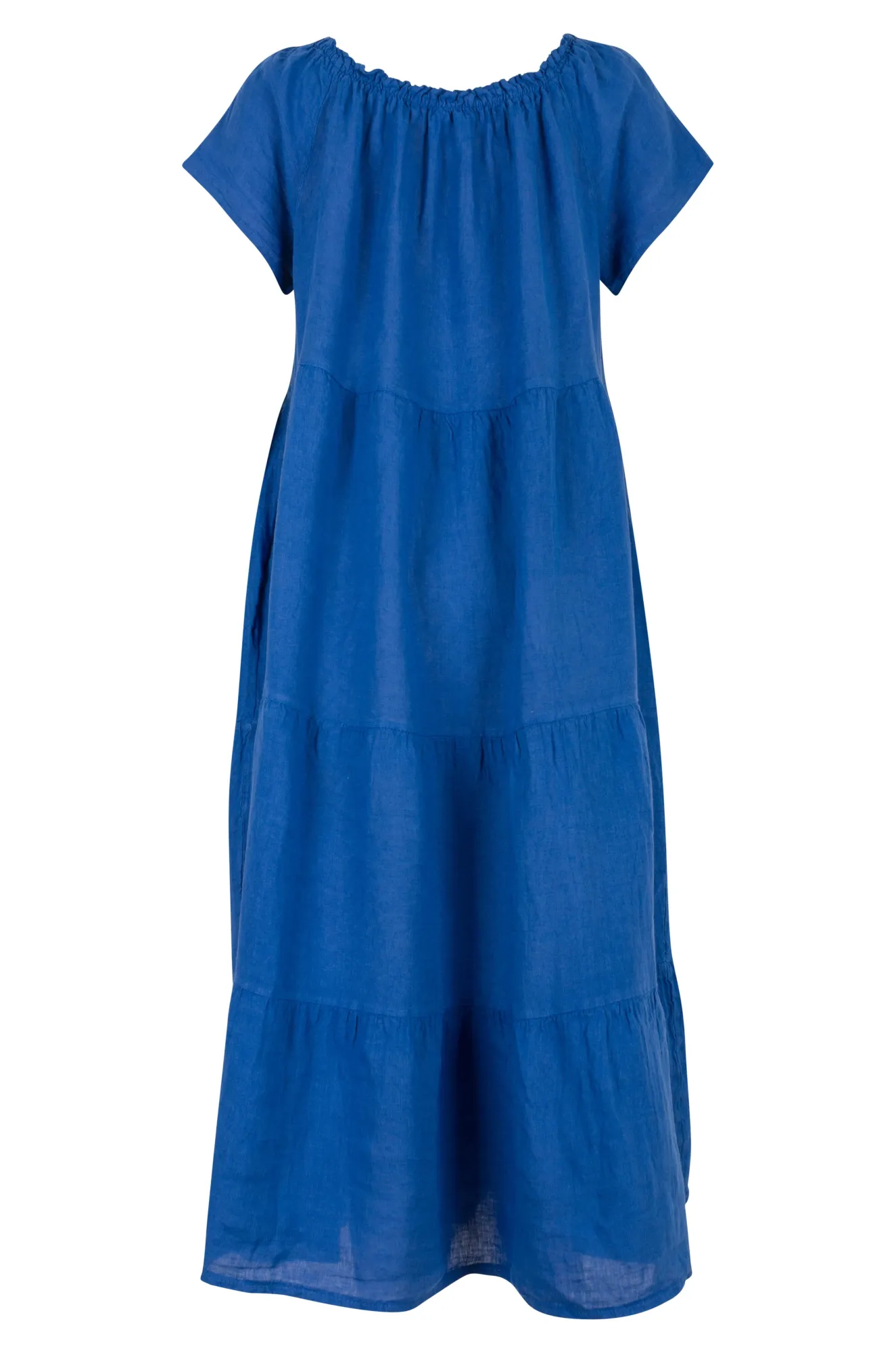 Made in Italy 100% Linen Maxi Dress | AZURE | 0208A1