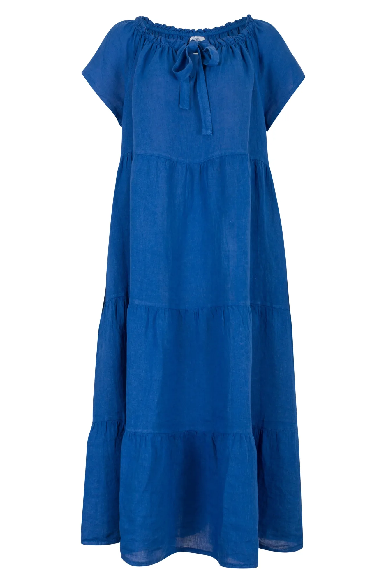 Made in Italy 100% Linen Maxi Dress | AZURE | 0208A1