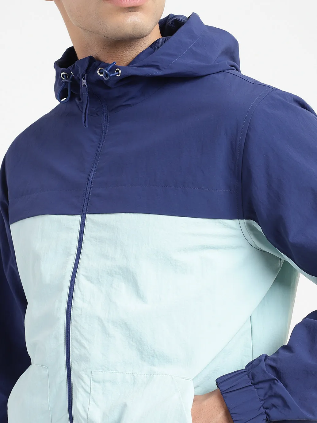 Men's Colorblock Hooded Jacket