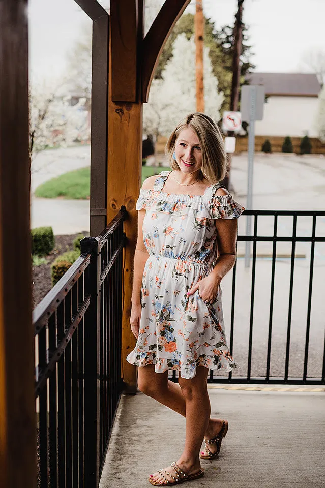 Off Shoulder Floral Dress