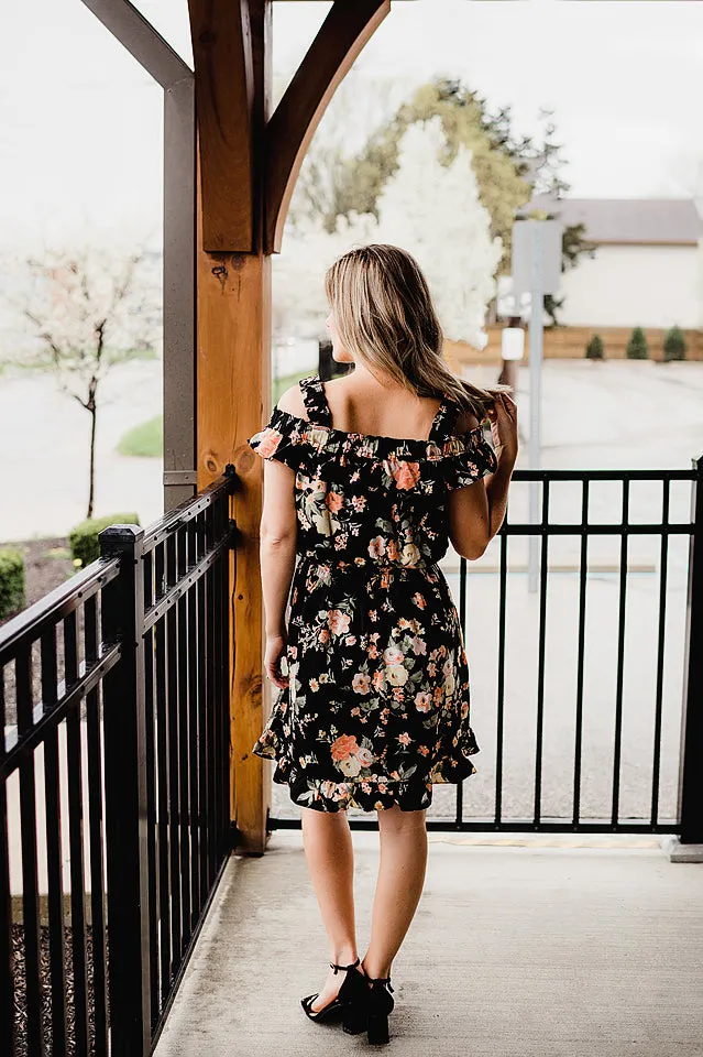 Off Shoulder Floral Dress