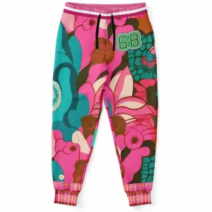 Pink Floral Crush 68 Eco-Poly Unisex Joggers