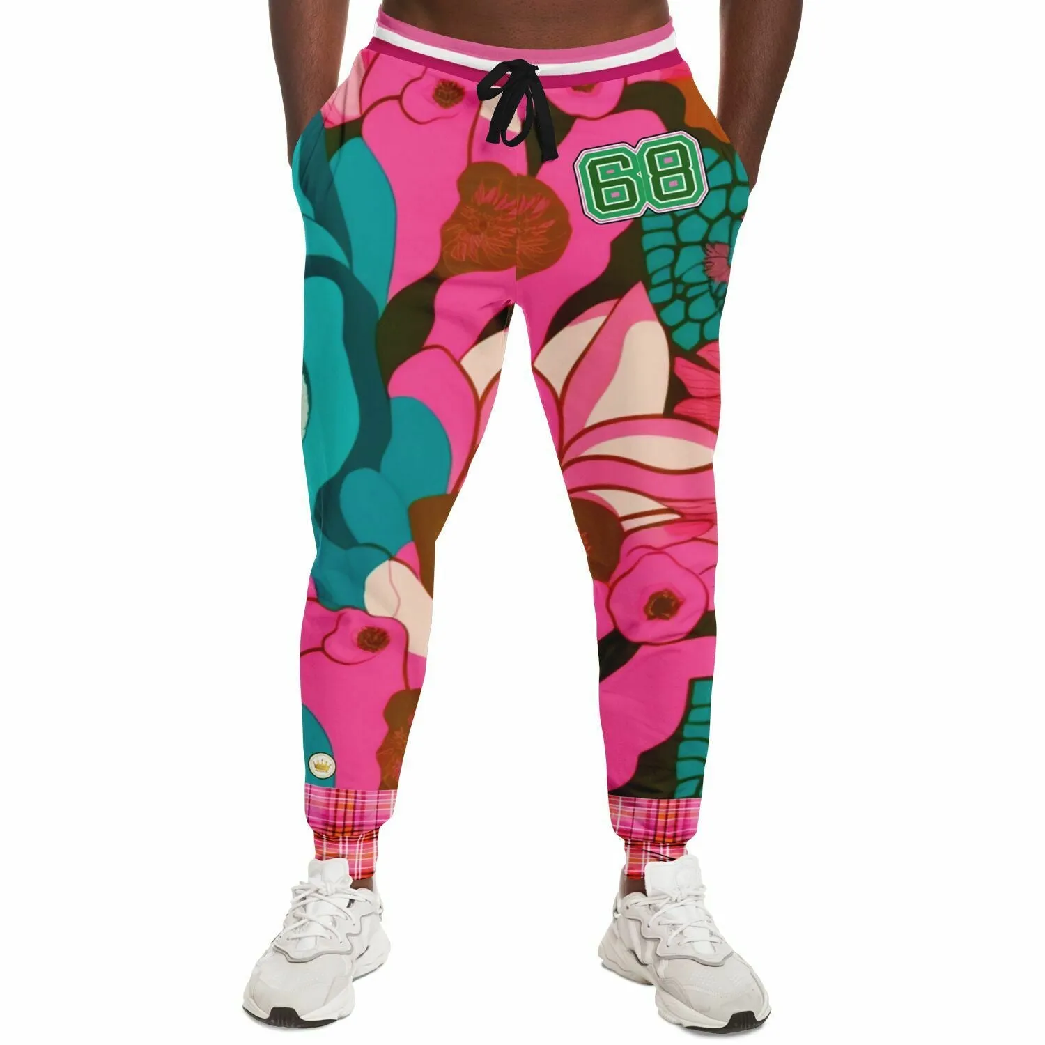 Pink Floral Crush 68 Eco-Poly Unisex Joggers