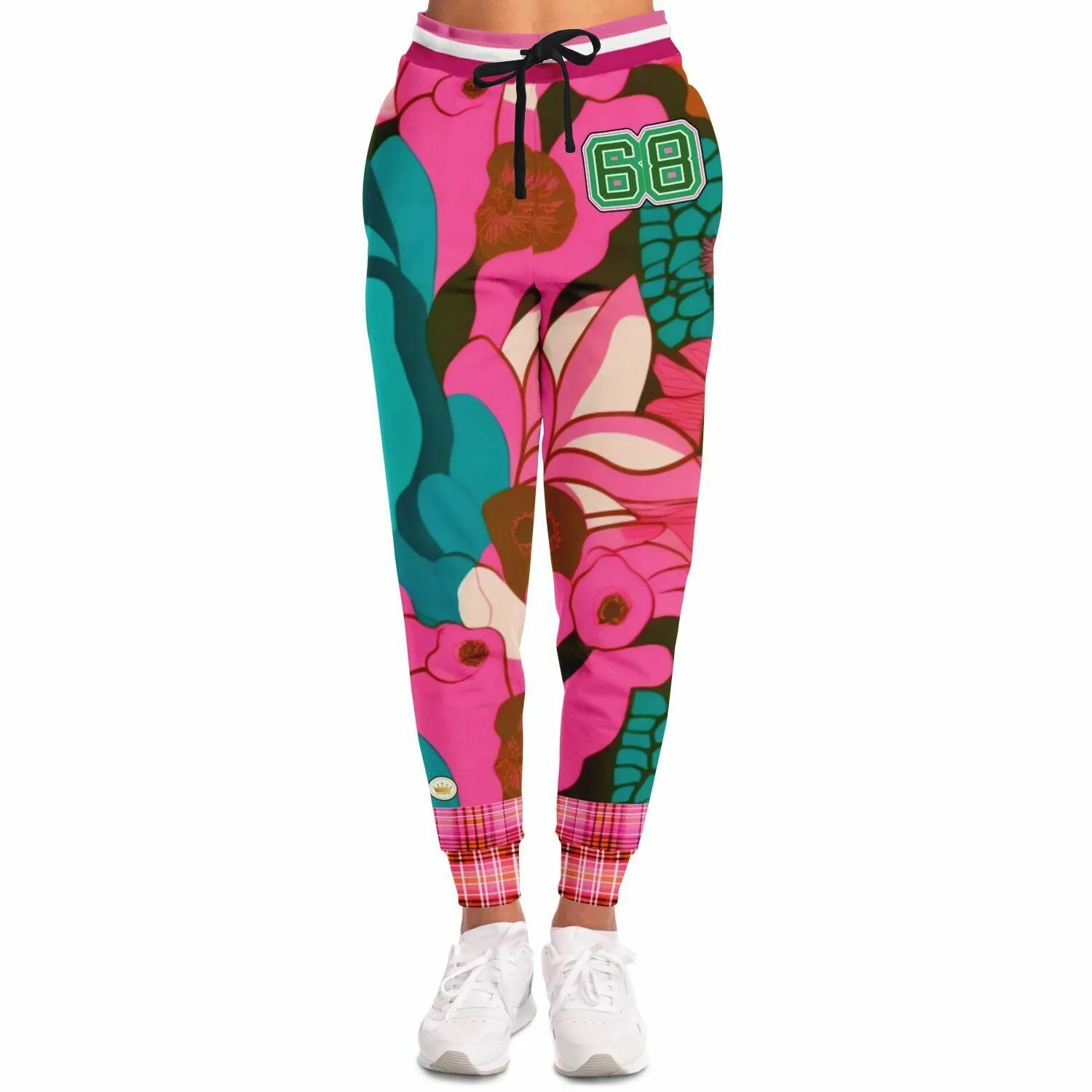 Pink Floral Crush 68 Eco-Poly Unisex Joggers