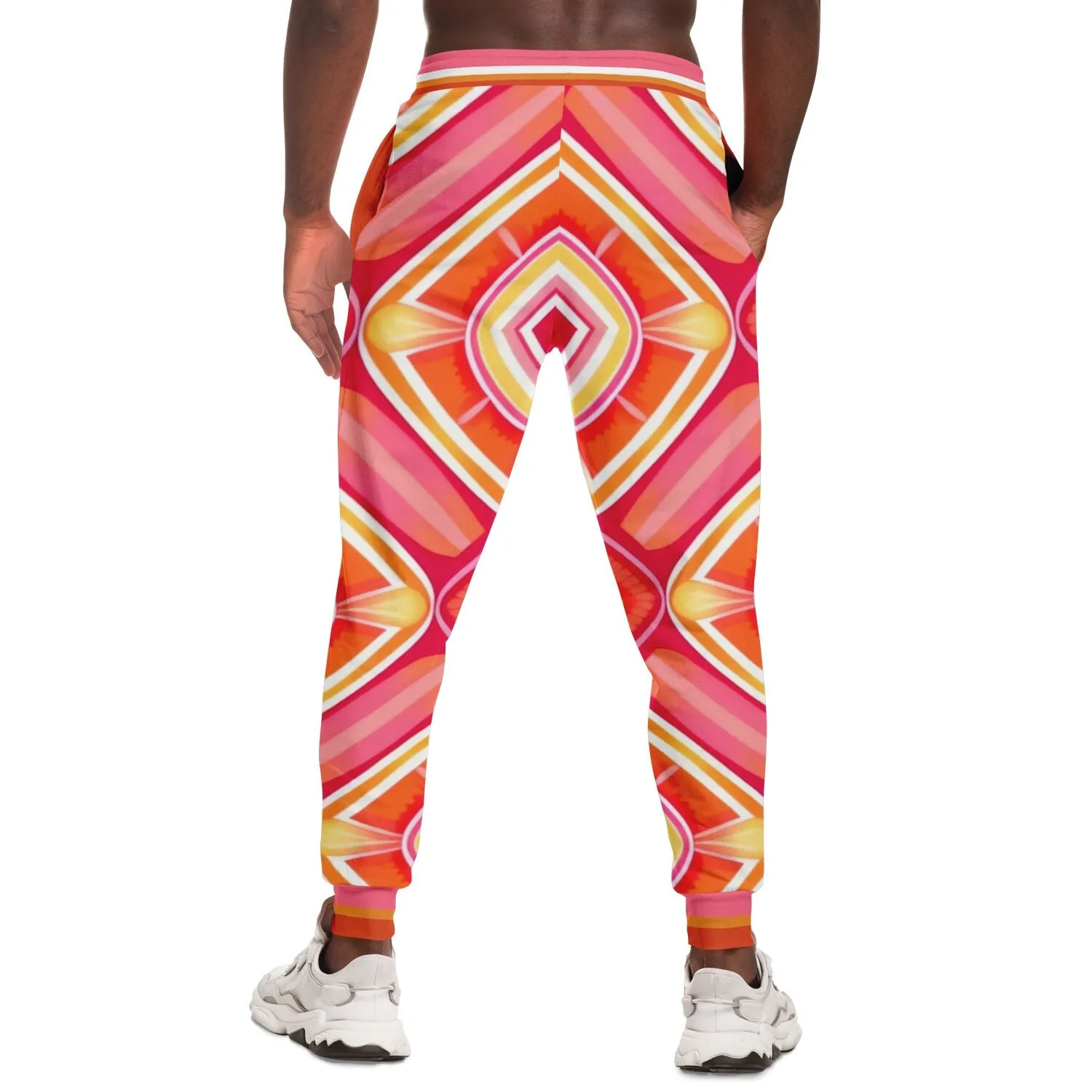 Pink Starburst Geo Eco-Poly Unisex Joggers