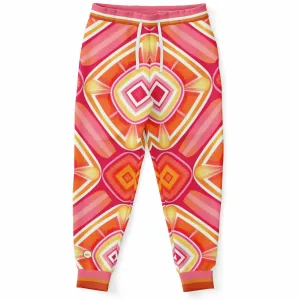 Pink Starburst Geo Eco-Poly Unisex Joggers