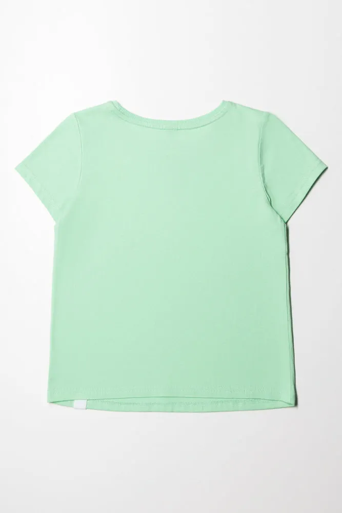 Plain Short Sleeve T-Shirt Spring Bud