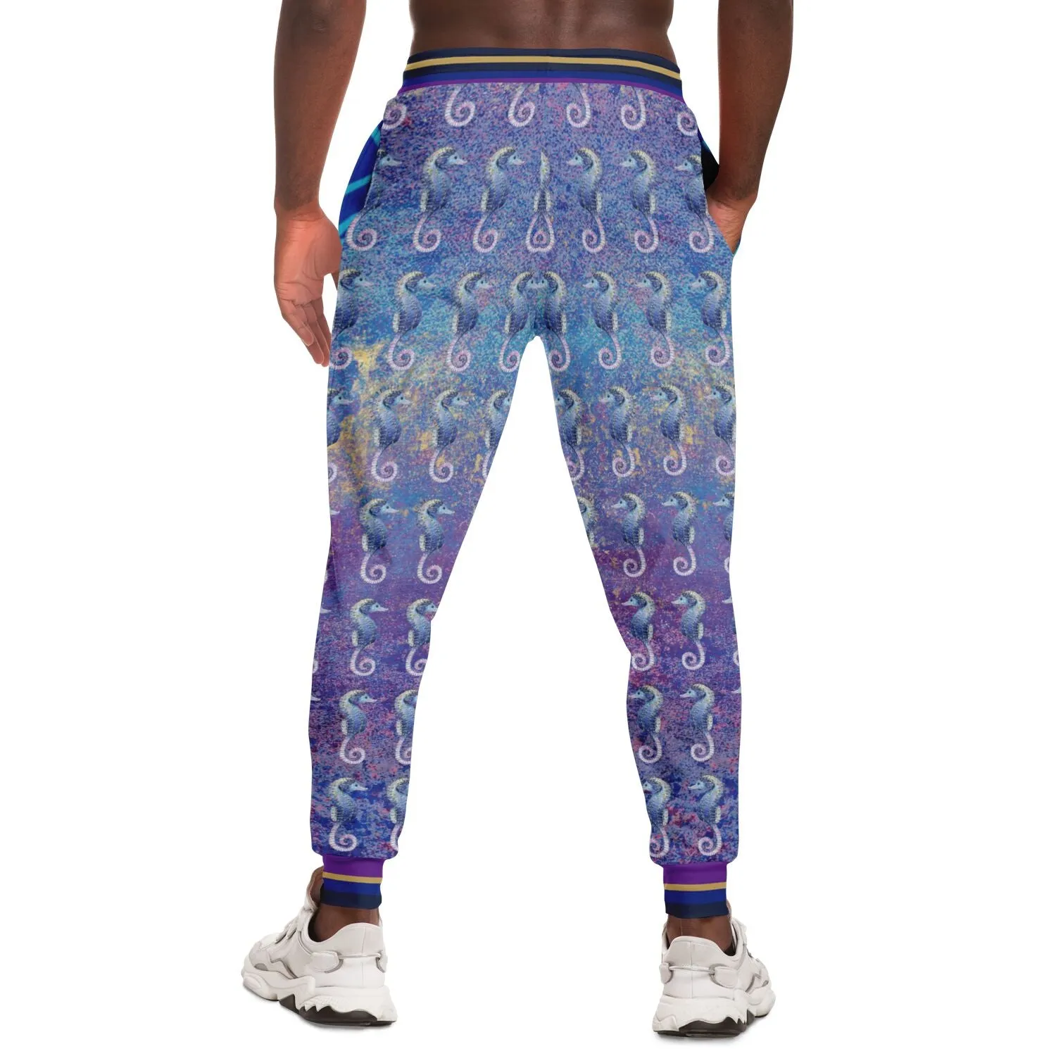 Purple Fusion Seahorse Jubilee Eco-Poly Unisex Joggers