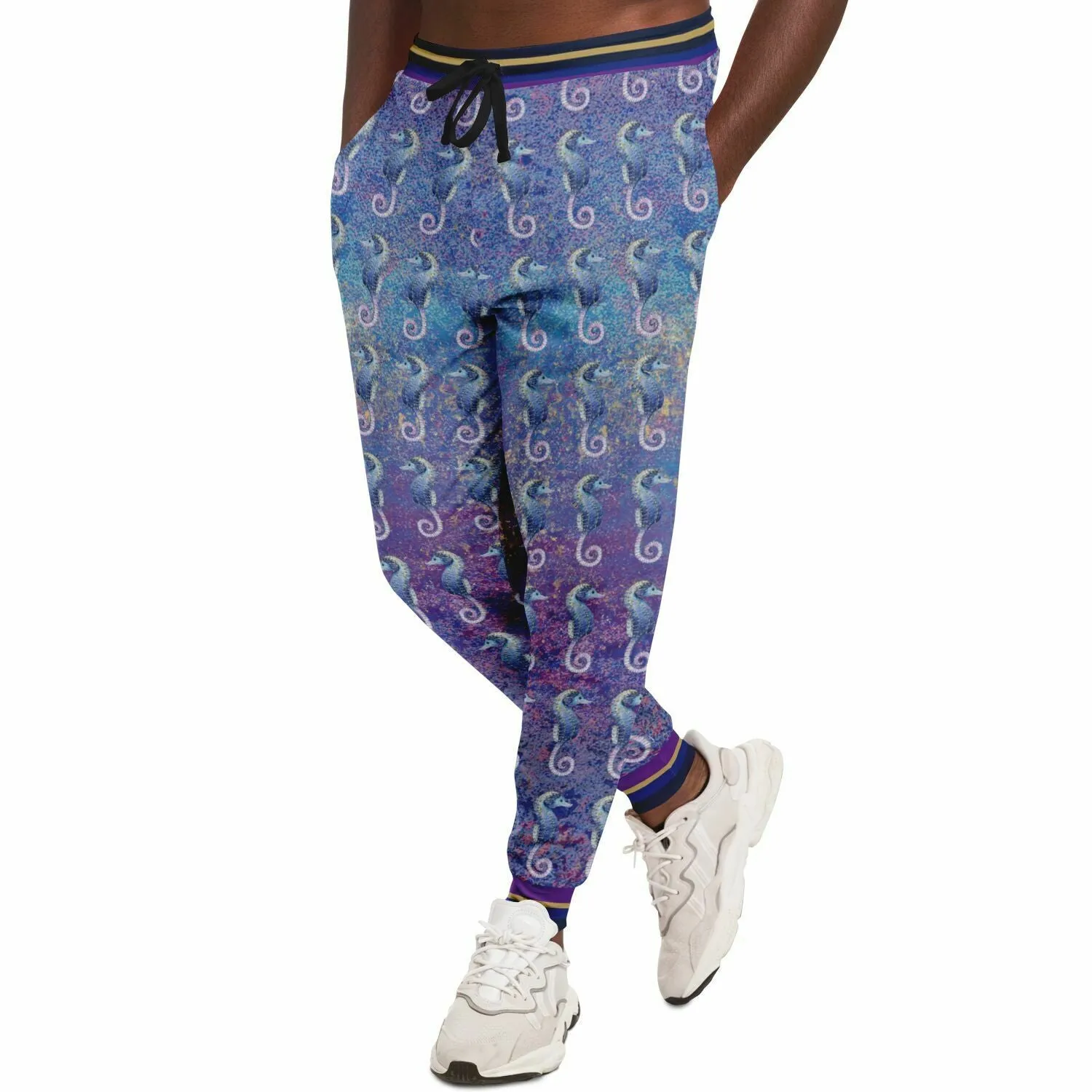 Purple Fusion Seahorse Jubilee Eco-Poly Unisex Joggers