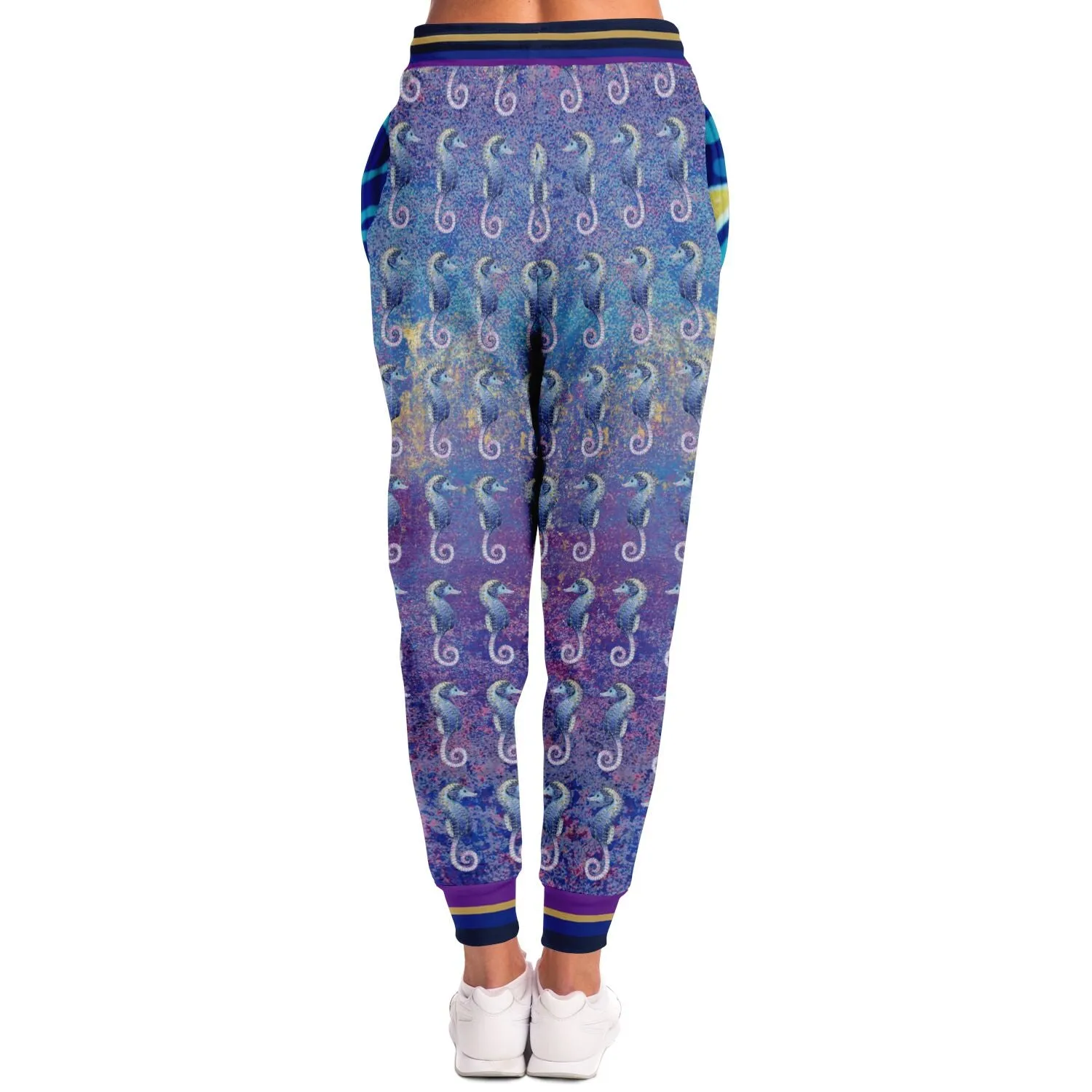 Purple Fusion Seahorse Jubilee Eco-Poly Unisex Joggers