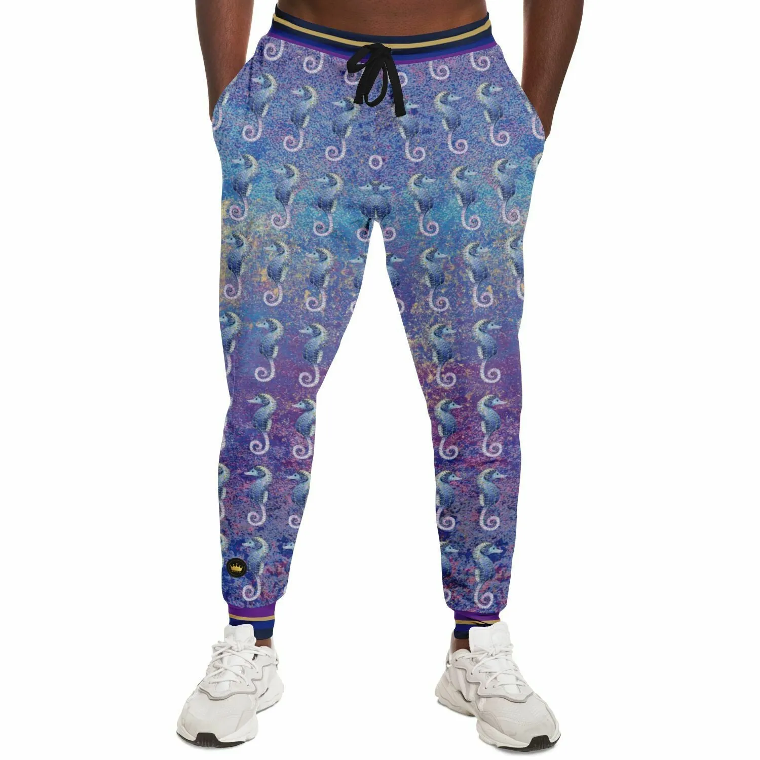 Purple Fusion Seahorse Jubilee Eco-Poly Unisex Joggers