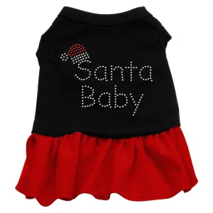 Santa Baby Rhinestone Dress Black with Red XXL (18)